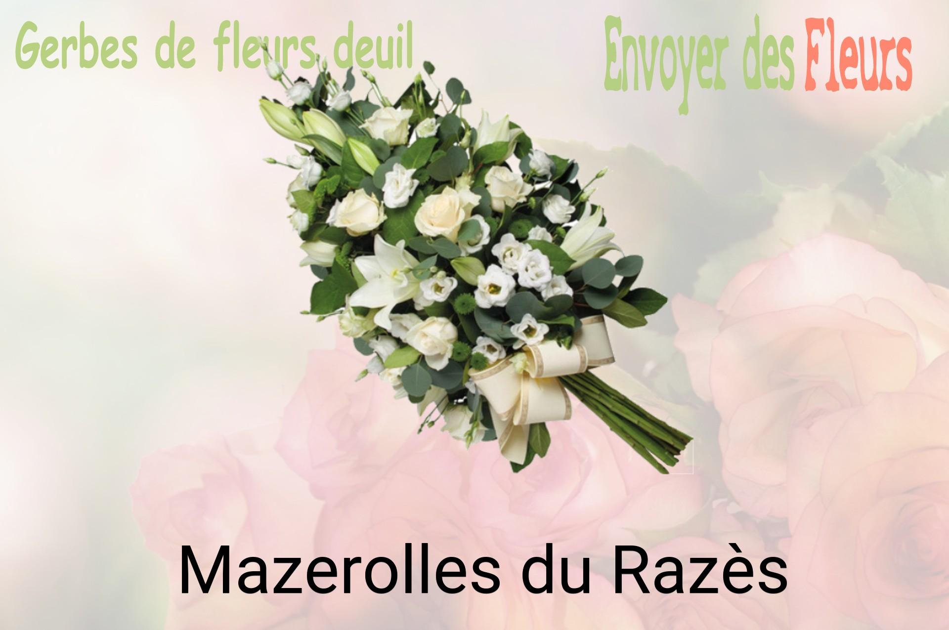 Gerbe de fleurs de deuil livrée à Mazerolles-du-Razès